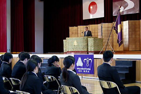 平成27年度 同窓会入会式 石黒直次同窓会会長の挨拶