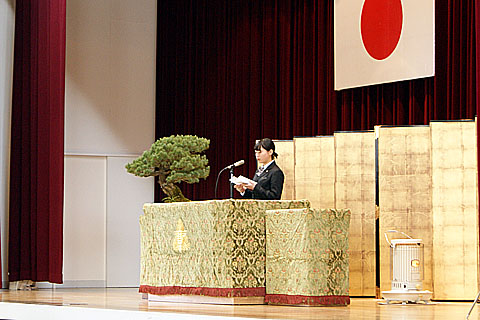 在校生による送辞